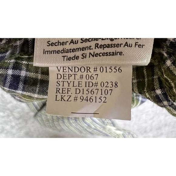 Eddie Bauer Seersucker Button Down Shirt Mens Large Plaid Short Sleeve Pocket - Picture 8 of 8